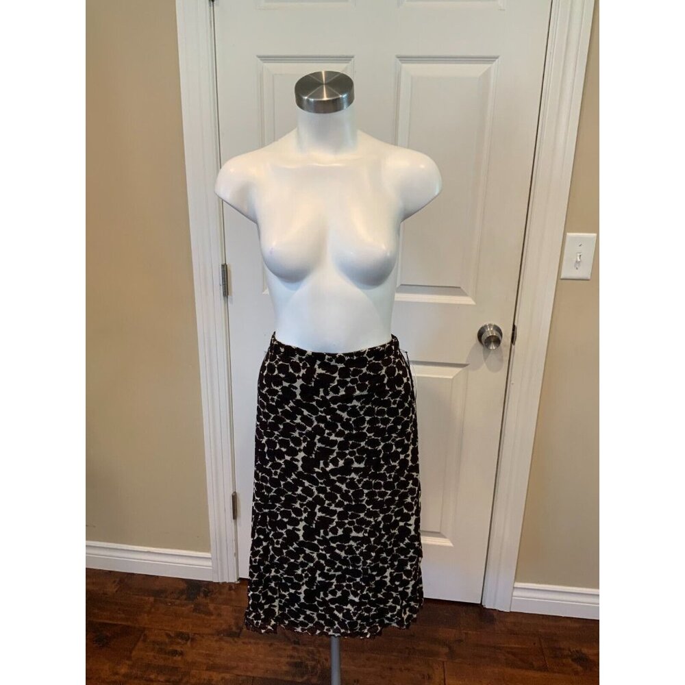 BCBG Max Azria Black& White Animal Print A-Line Skirt, Size Medium NWT!